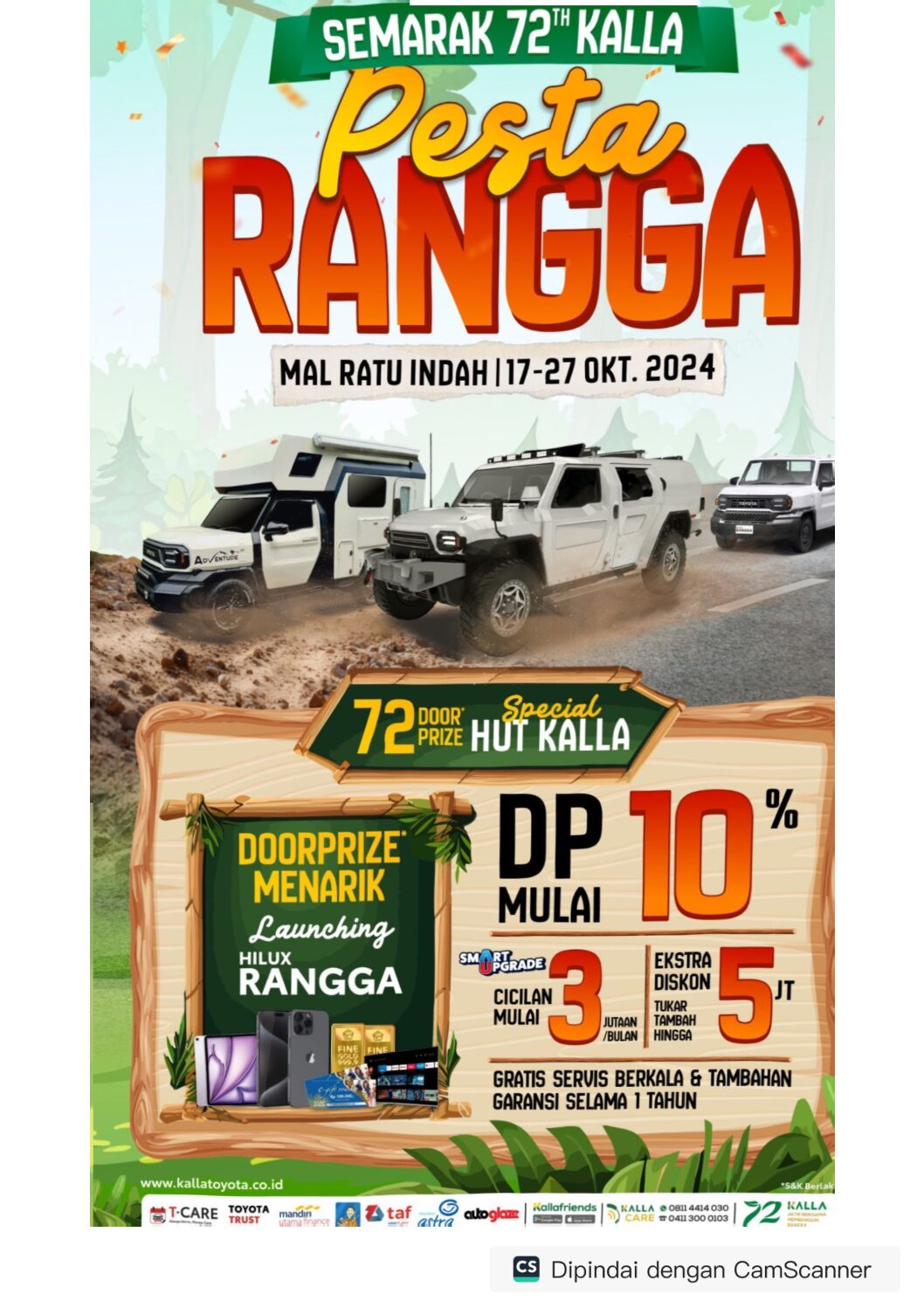 Semarak 72 Kalla, Pesta Rangga Meriahkan Ulang Tahun Kalla Toyota Sulawesi