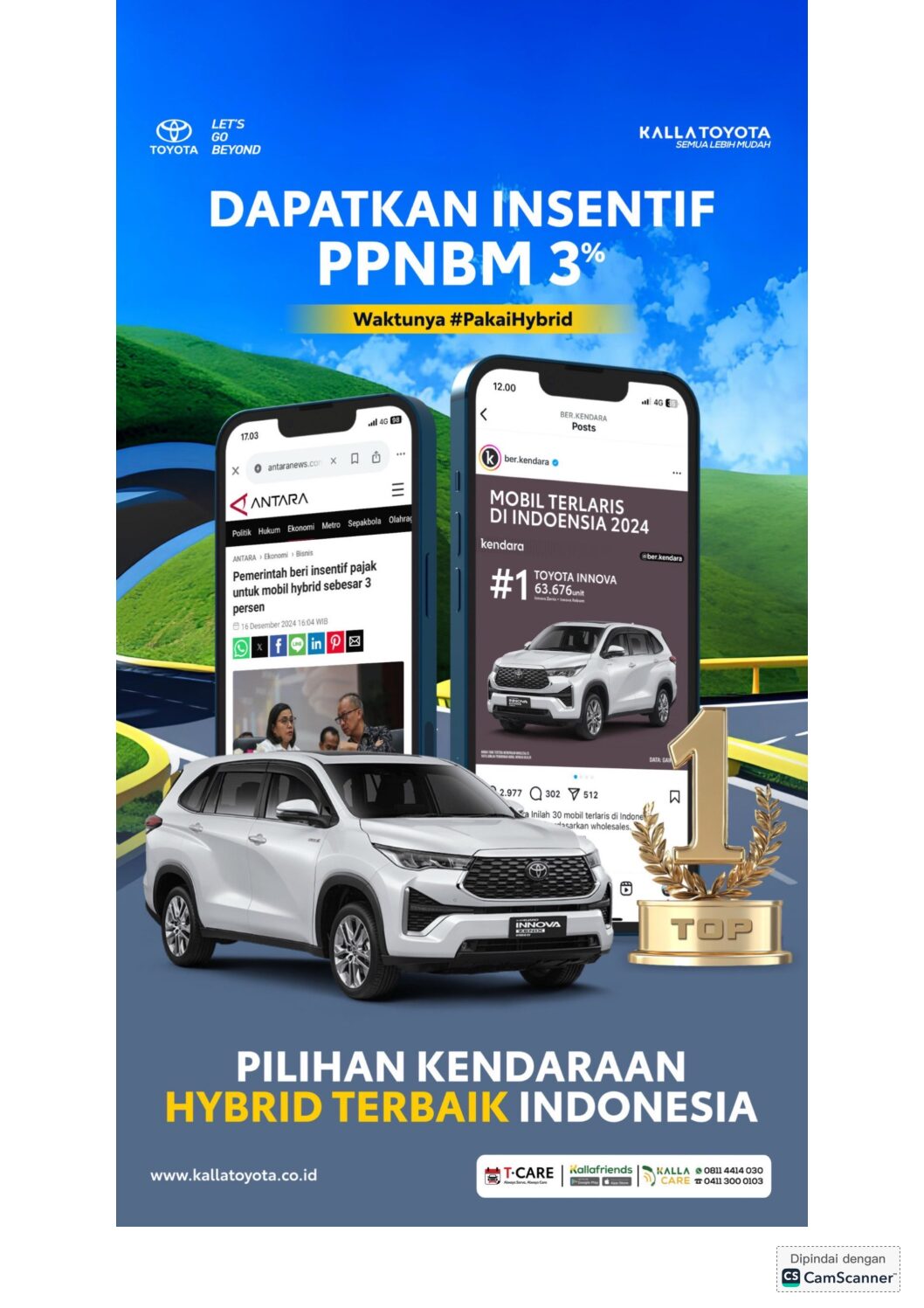 Saatnya Beralih ke Hybrid! Dapatkan Insentif PPNBM 3% untuk Kendaraan Toyota Hybrid di Sulawesi